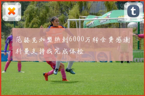 范赫克加盟热刺6000万转会费感谢科曼支持我完成体检